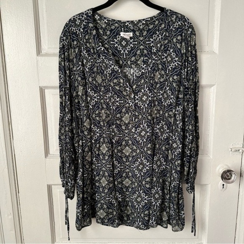 3/$20 💥 Westport Women's Paisley Floral Peasant Top Flowy V-Neck Boho Indie 3X - Picture 9 of 16